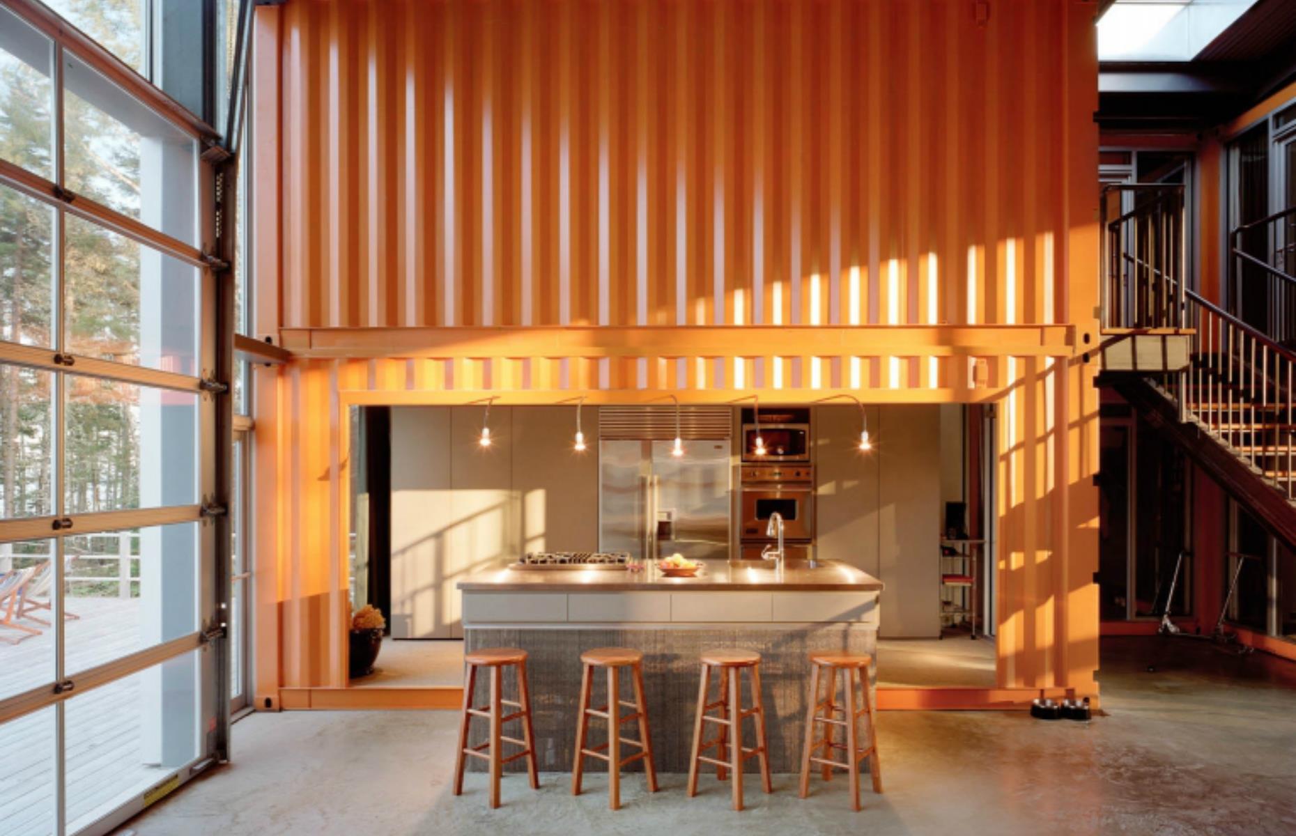 Shipping container sanctuary, Maine, USA: You won't believe people live inside these hangar homes